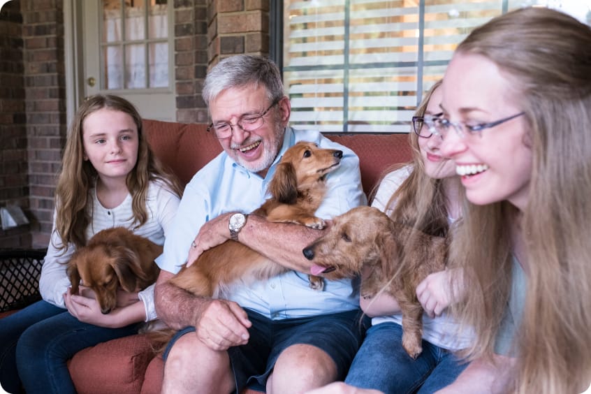 Wayne and his family